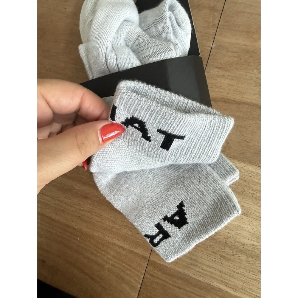 Ariat Midweight Western‎ Quarter Crew Socks Gray Size Medium M Unisex New